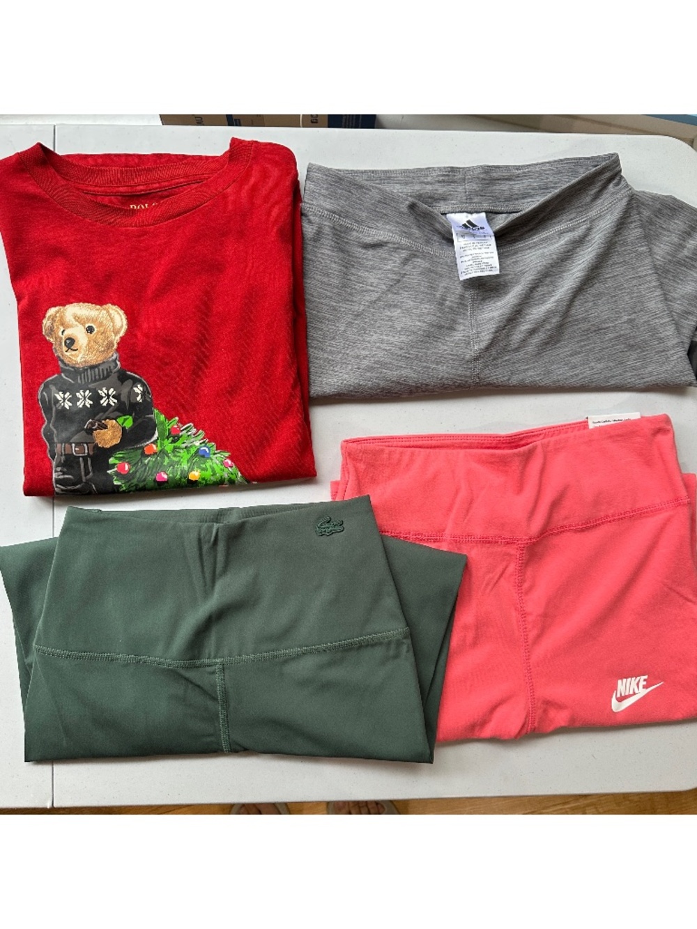 Girl Activewear Bundle Set of 4 10-12 Polo Ralph Lauren Lacoste Adidas Nike
